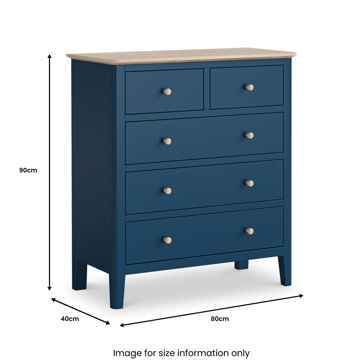 Penrose 2 over 3 chest of drawers dimensions