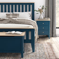 Penrose Navy Blue Blanket Box for bedroom
