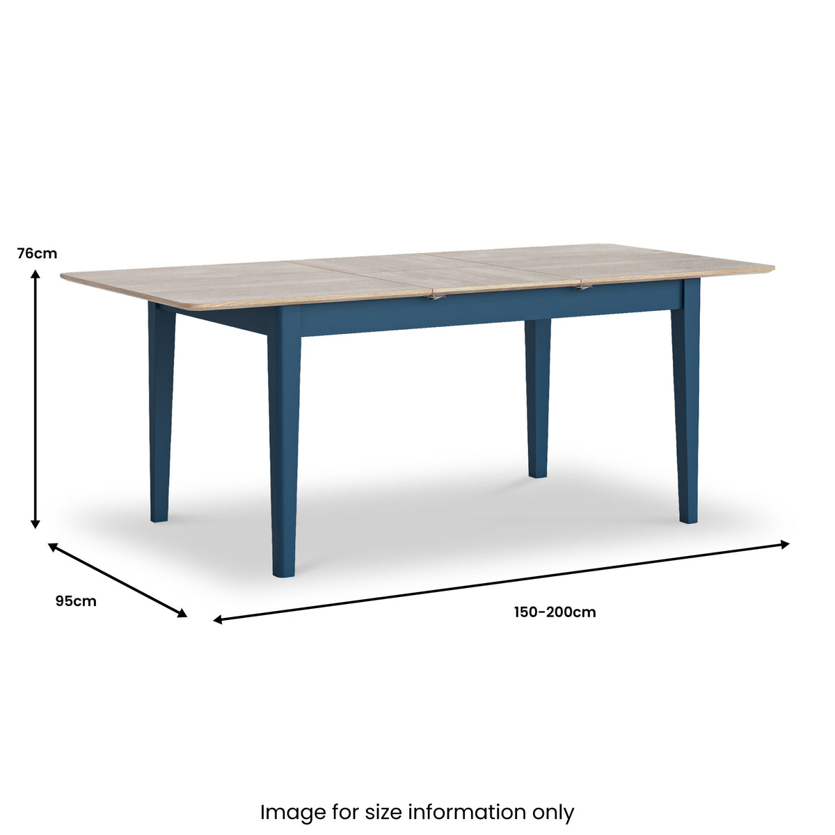 Penrose Extending Rectangular Dining Table Dimensions