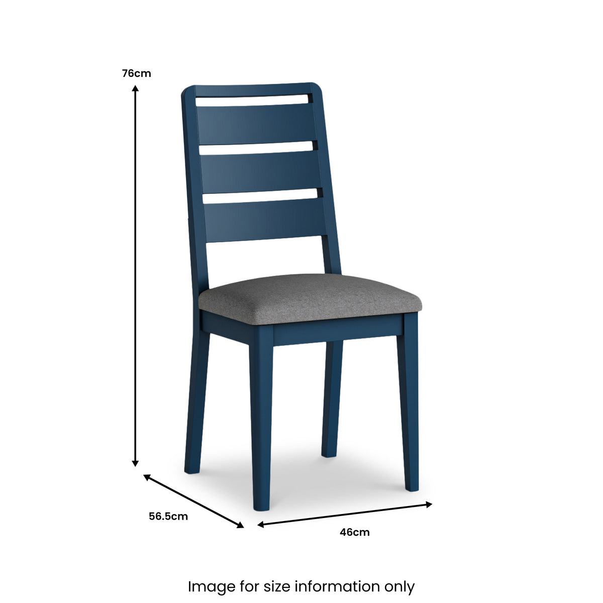 Penrose Ladder Back Dining Chair Dimensions