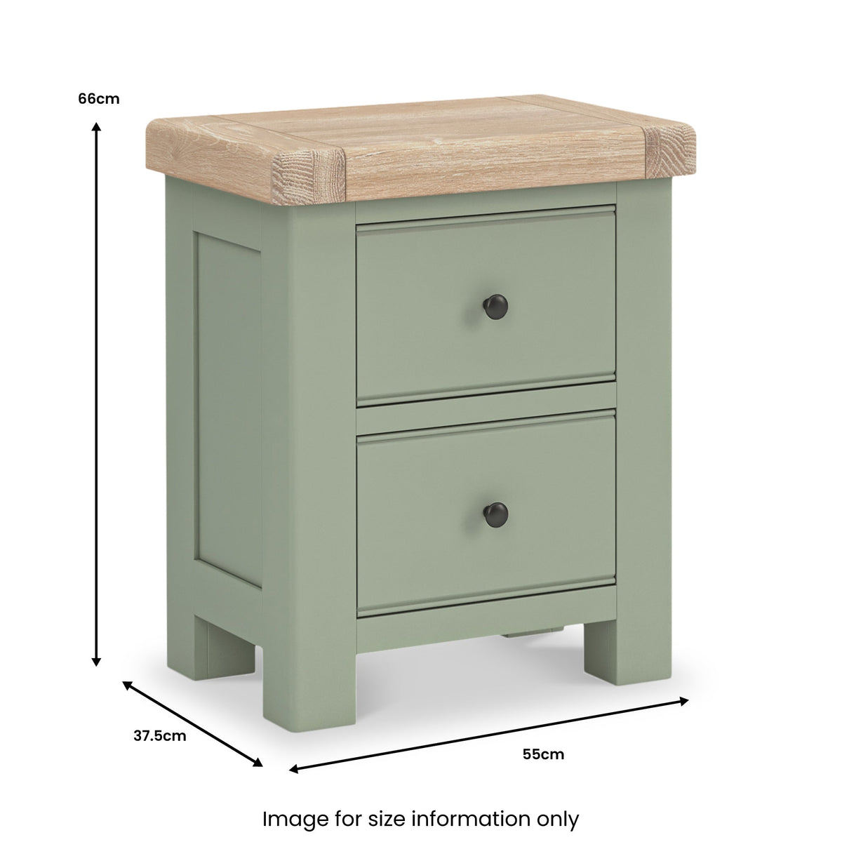 Penzance 2 Drawer Bedside Table from Roseland Furniture