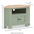 Penzance 2 Door Corner TV Unit dimensions