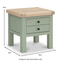 Penzance 2 Drawer Lamp Table dimensions
