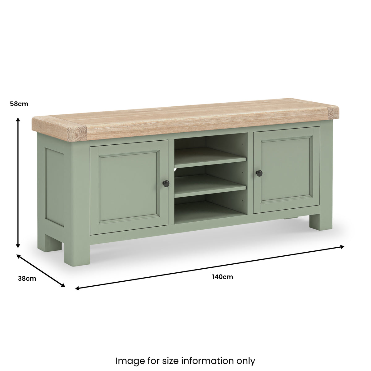 Penzance 140cm TV Unit dimensions