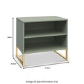 Hudson 2 Open Shelf Bedside in Olive from Roseland Furniture