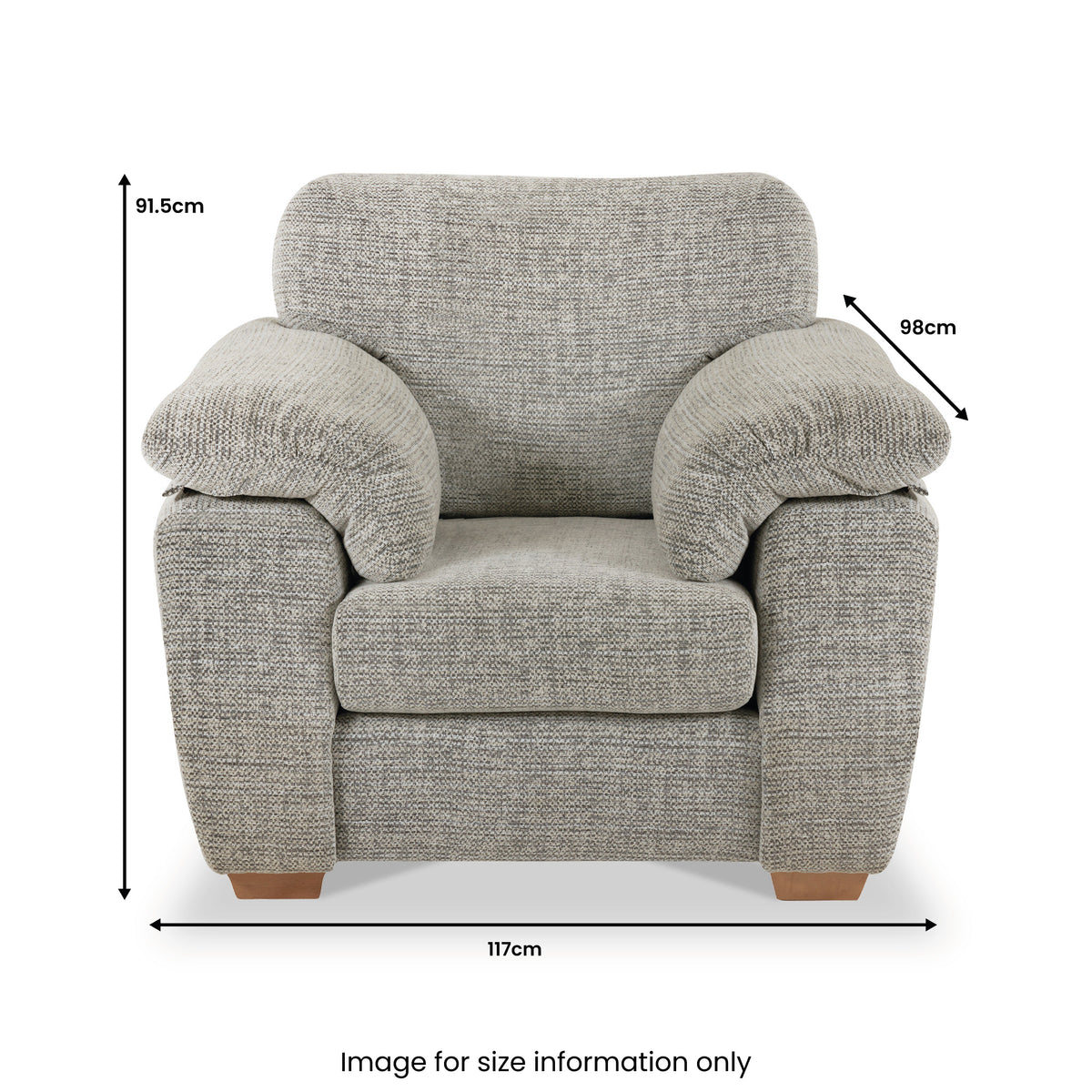 Camden Armchair Tate Grey Bohor Charcoal from Roseland Furniture
