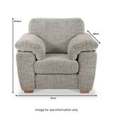Camden Armchair Tate Grey Bohor Charcoal from Roseland Furniture