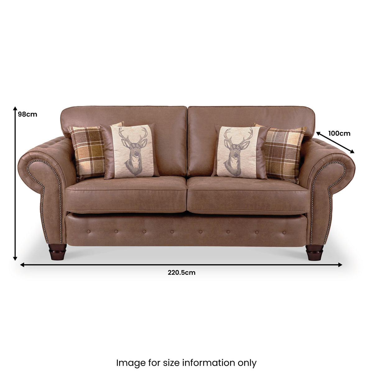 Ashford 3 Seater Sofa Arizona Tan from Roseland Furniture