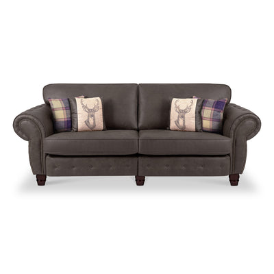 Ashford Faux Leather 4 Seater Sofa
