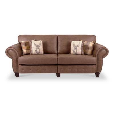 Ashford Faux Leather 4 Seater Sofa