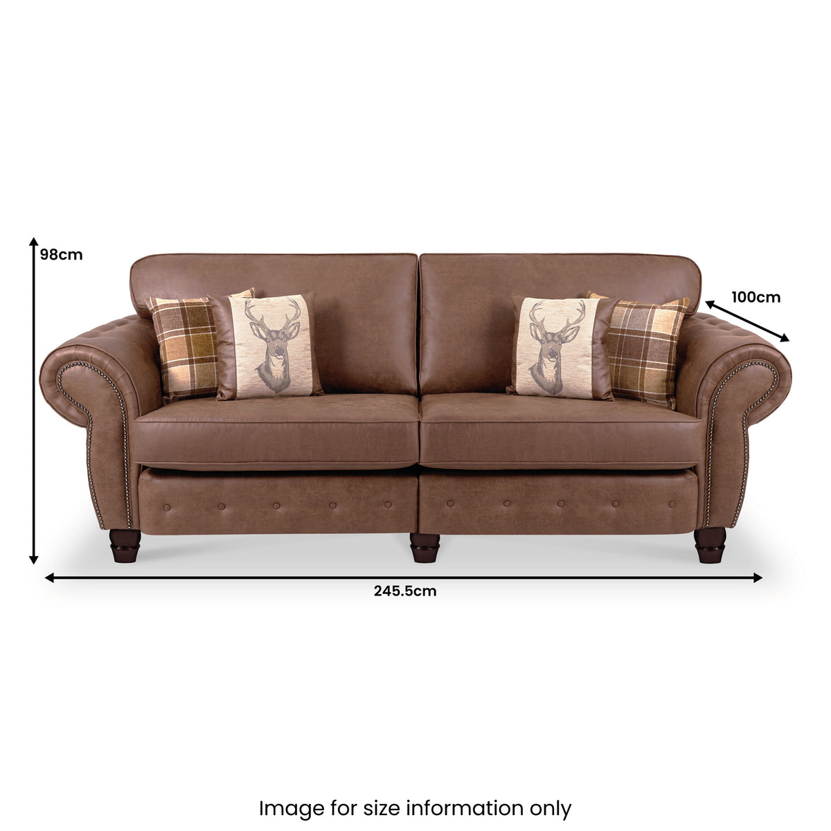 Ashford 4 Seater Sofa Arizona Tan from Roseland Furniture