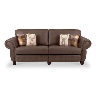 Ashford Faux Leather 4 Seater Sofa