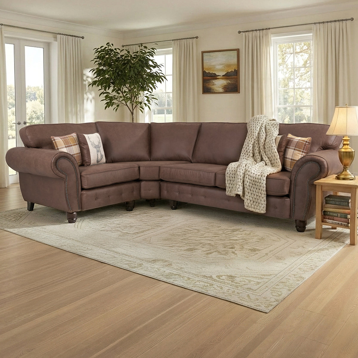 Ashford Corner Group LHF Arizona Mahogany from Roseland Furniture