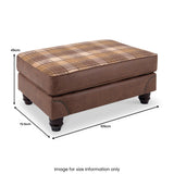 Ashford Footstool Arizona Tan from Roseland Furniture
