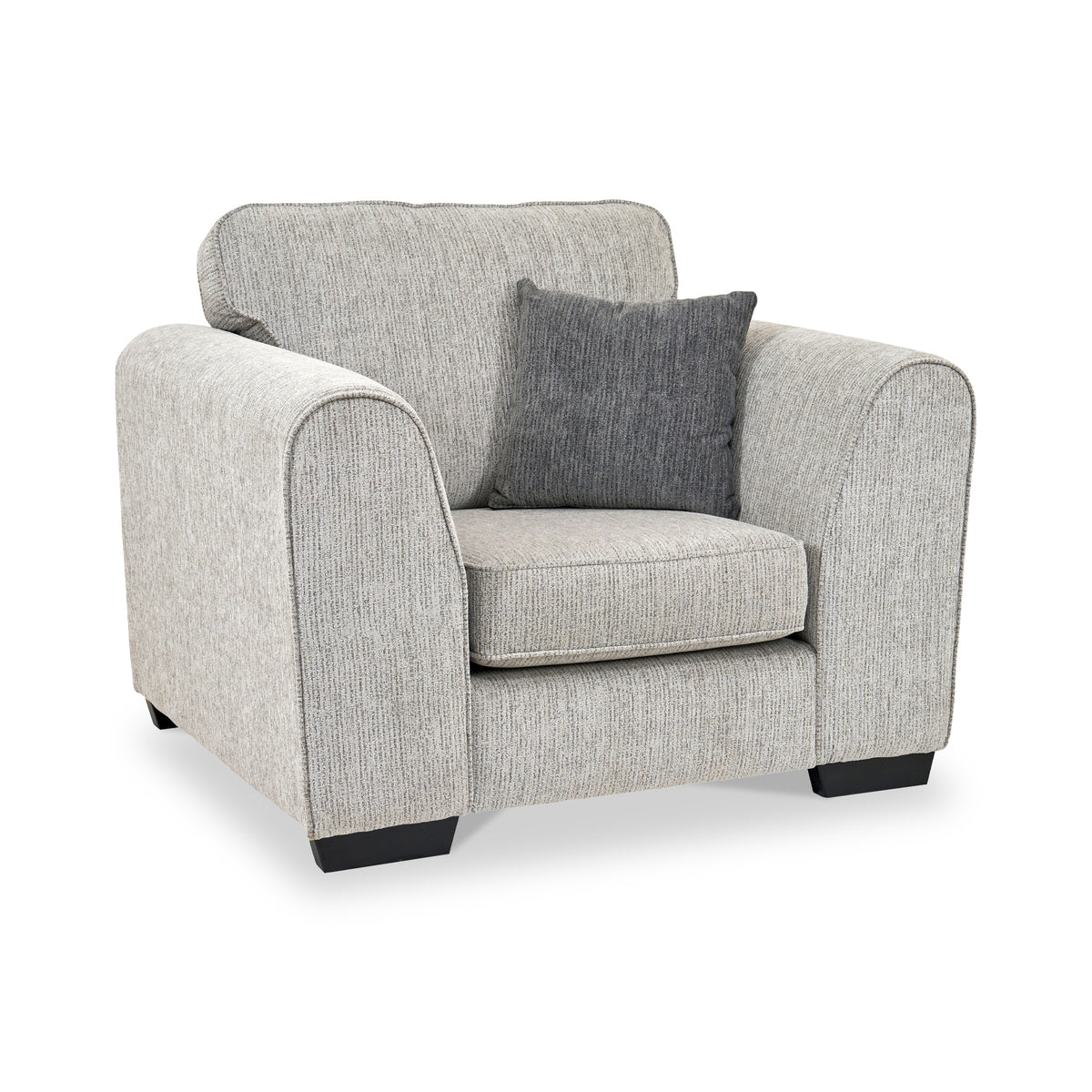 Thornby Standard Armchair Light Grey Charcoal from Roseland Furniture