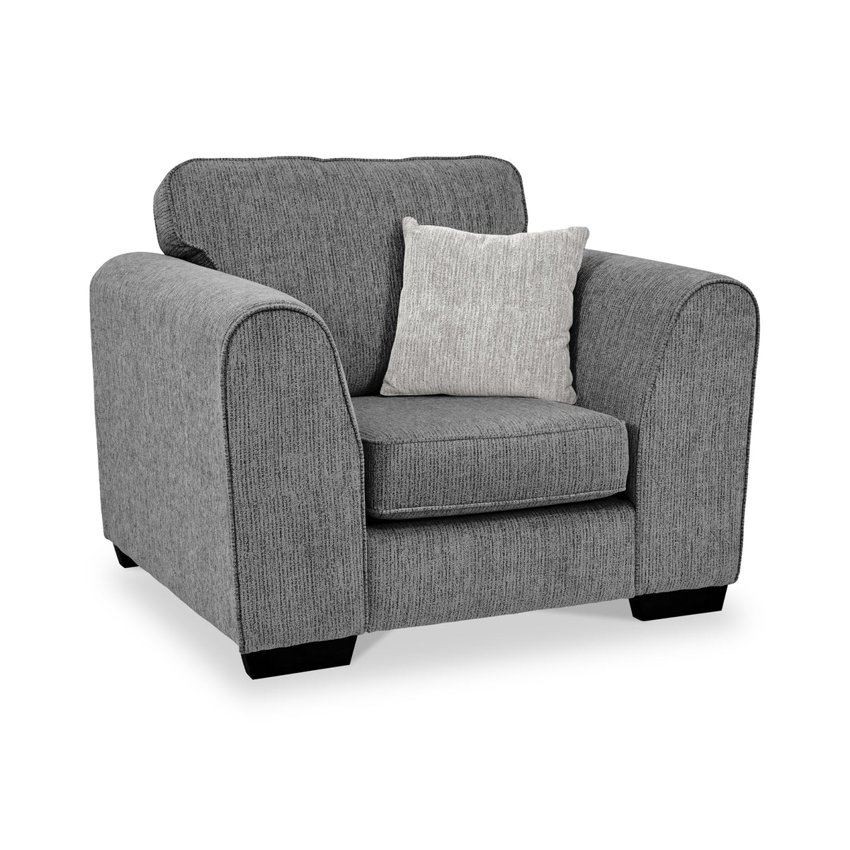 Thornby Standard Armchair Charcoal Light Grey from Roseland Furniture