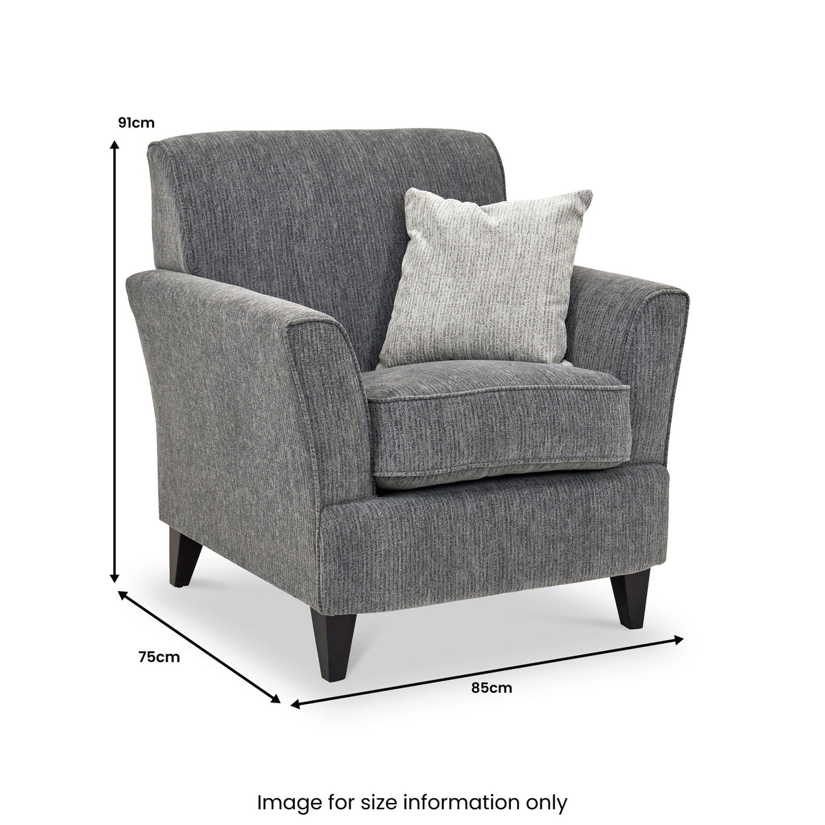 Thornby Accent Chair Charcoal Light Grey from Roseland Furniture