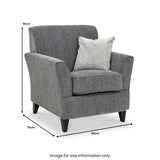 Thornby Accent Chair Charcoal Light Grey from Roseland Furniture