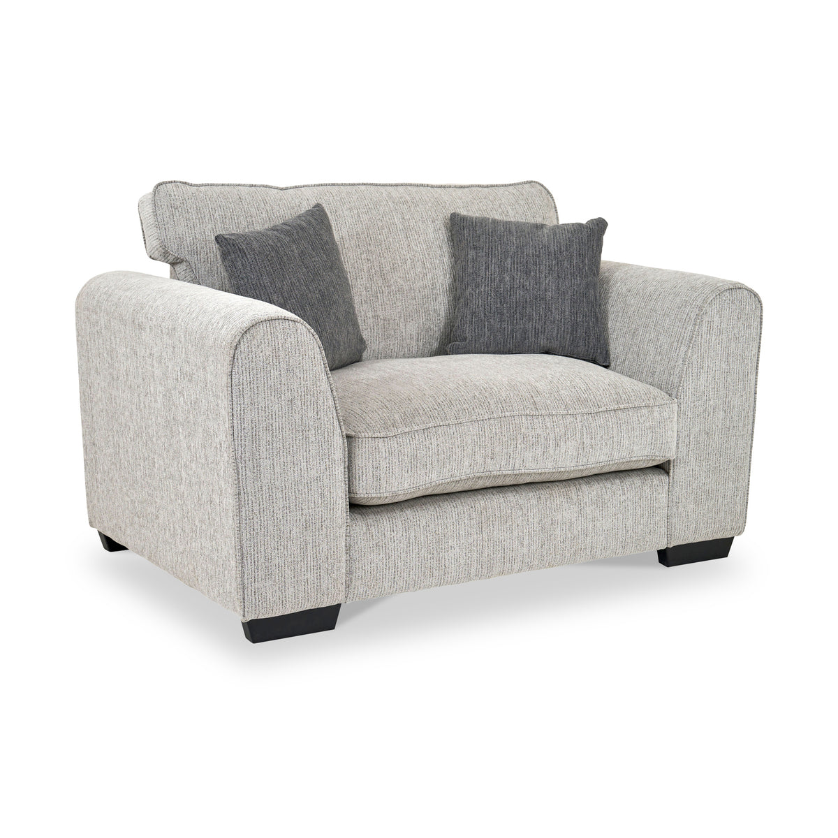 Thornby Snuggle Chair Light Grey Charcoal from Roseland Furniture