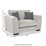 Thornby Snuggle Chair Light Grey Charcoal from Roseland Furniture