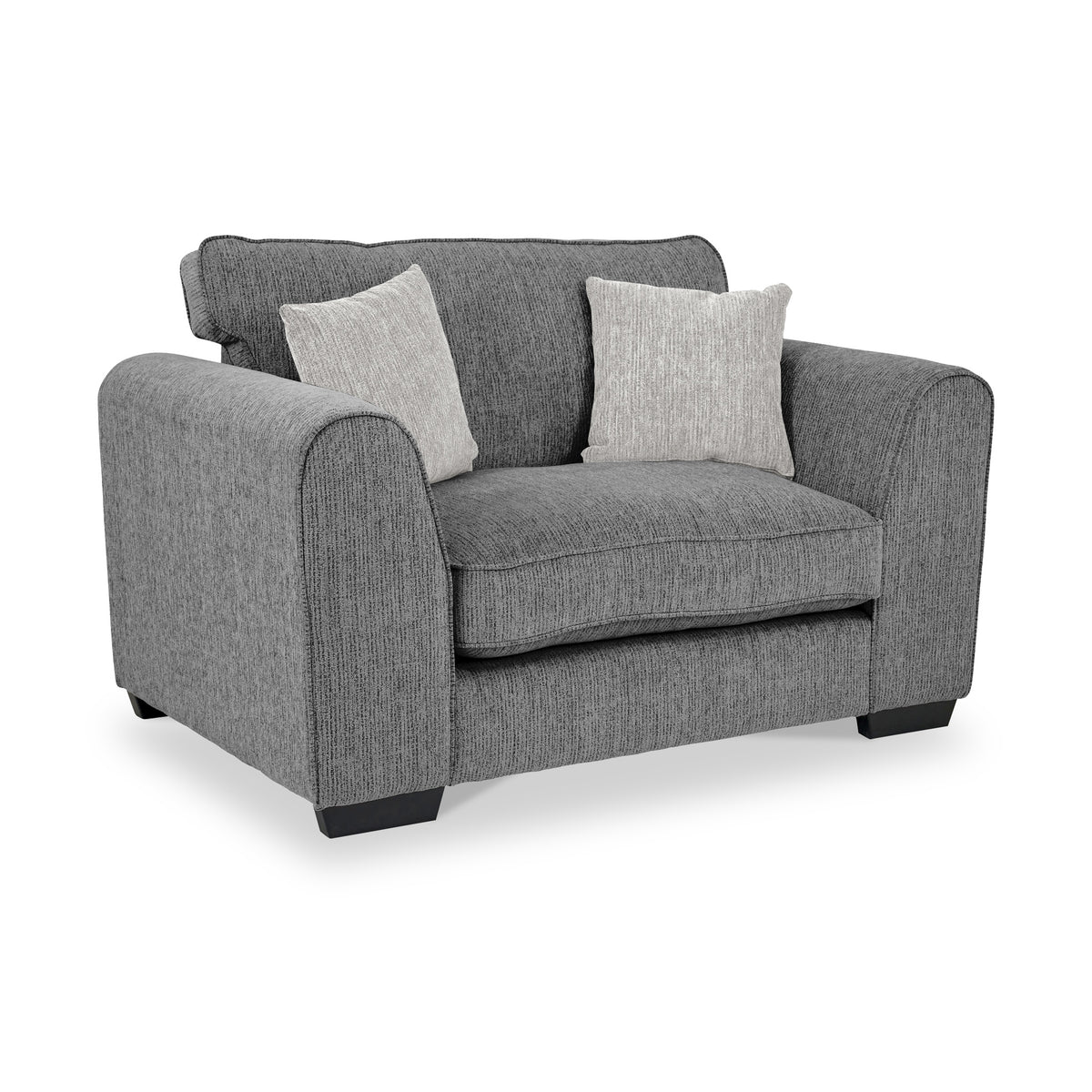 Thornby Snuggle Armchair Charcoal Light Grey from Roseland Furniture