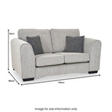 Thornby 2 Seater Sofa Light Grey Charcoal from Roseland Furniture