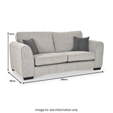 Thornby 3 Seater Sofa Light Grey Charcoal from Roseland Furniture