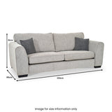 Thornby 4 Seater Sofa Light Grey Charcoal from Roseland Furniture