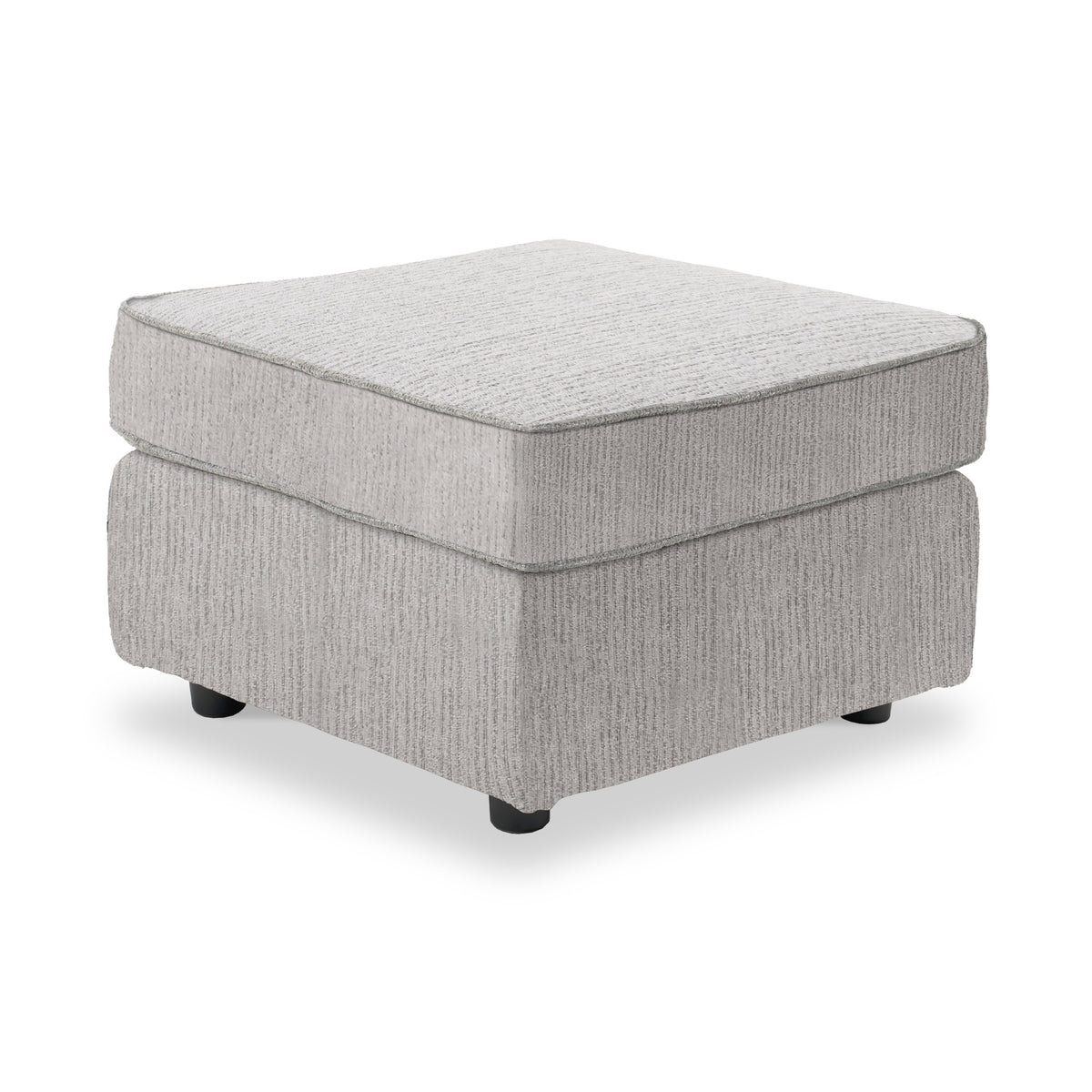Thornby Standard Footstool Light Grey Charcoal from Roseland Furniture