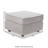 Thornby Standard Footstool Light Grey Charcoal from Roseland Furniture