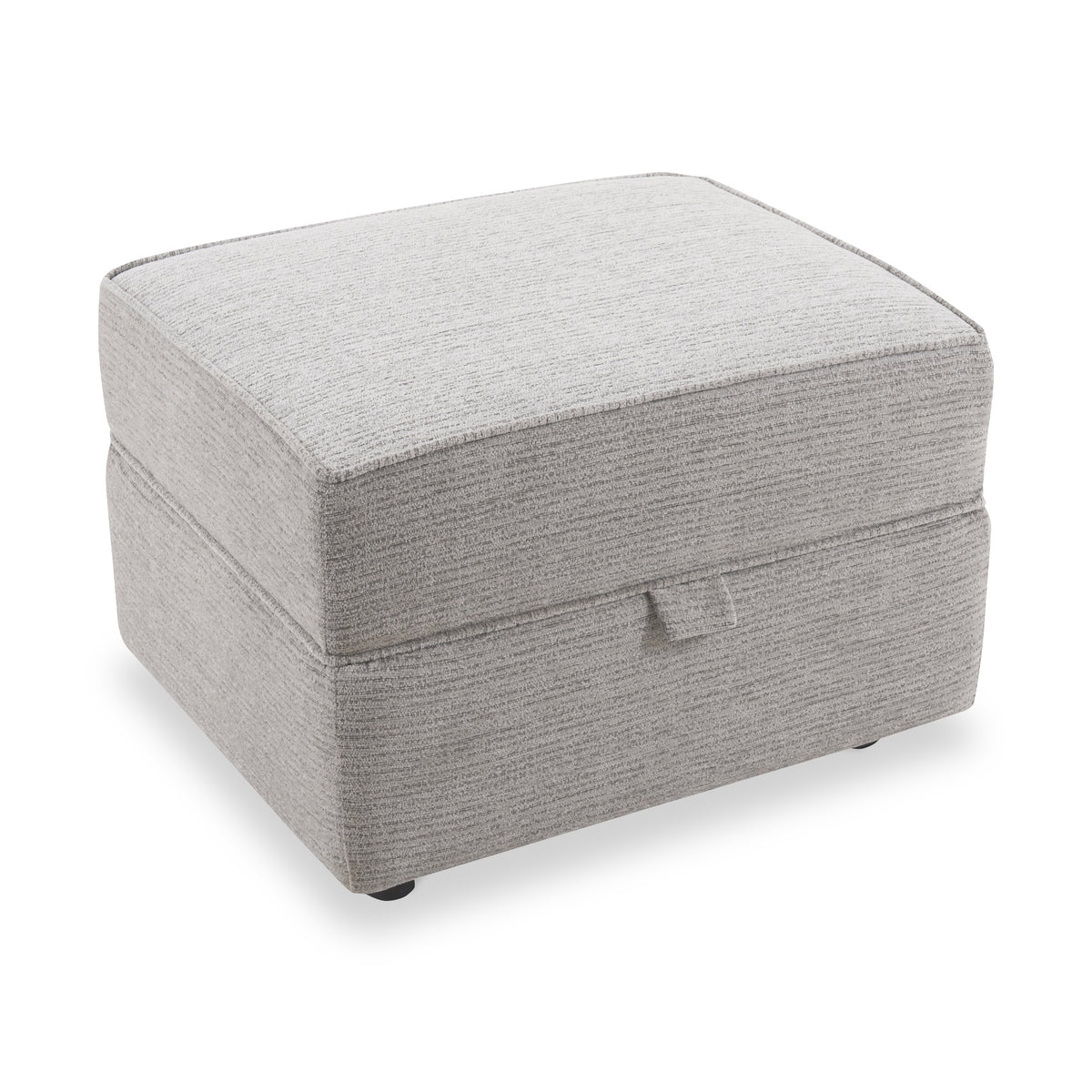 Thornby Storage Footstool Light Grey Charcoal from Roseland Furniture
