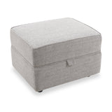 Thornby Storage Footstool Light Grey Charcoal from Roseland Furniture