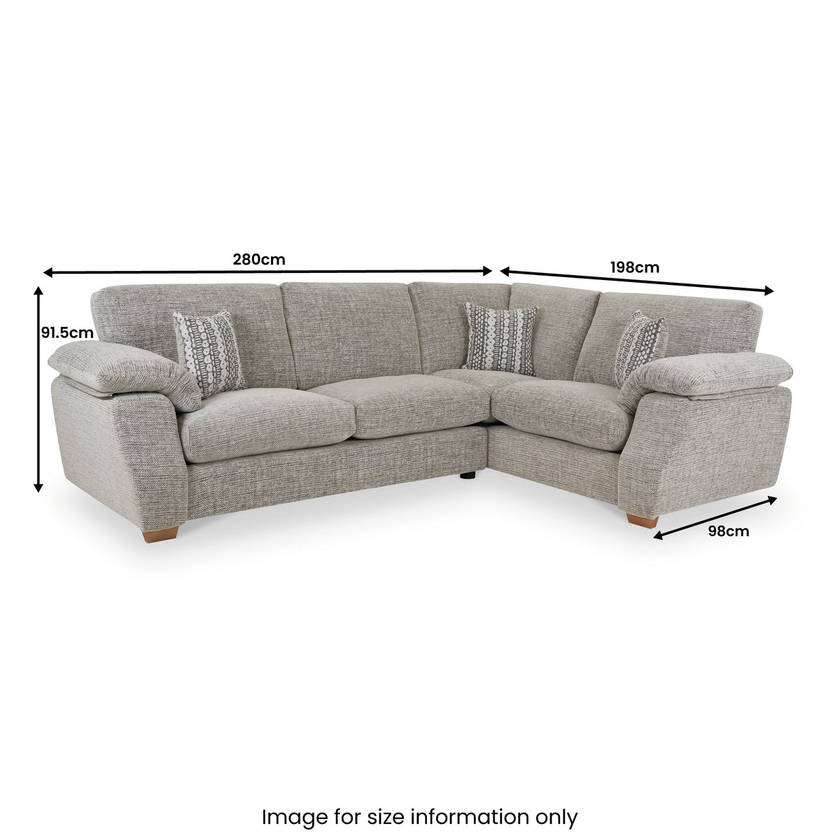 Camden 3 1 Corner Group RHF Tate Grey Bohor Charcoal from Roseland Furniture