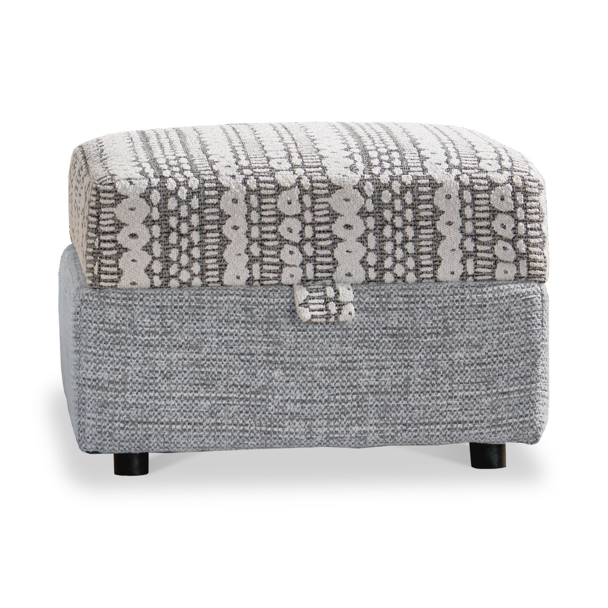 Camden Storage Footstool Tate Silver Bohor Charcoal from Roseland Furniture