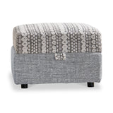 Camden Storage Footstool Tate Silver Bohor Charcoal from Roseland Furniture
