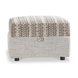Camden Storage Footstool Tate Cream Bohor Brown from Roseland Furniture