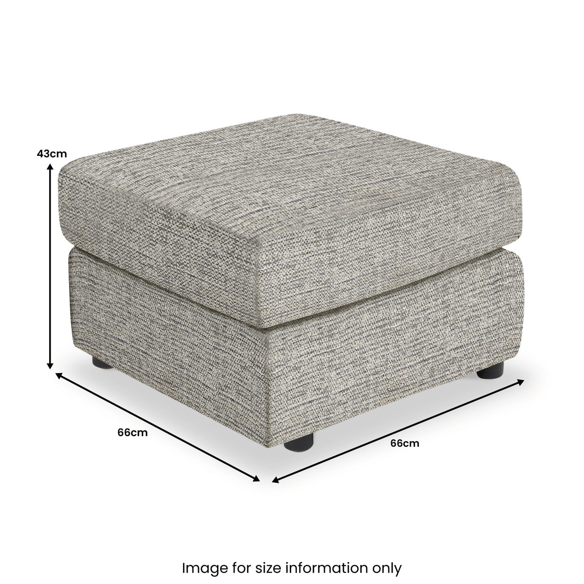 Camden Standard Footstool Tate Grey from Roseland Furniture