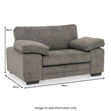 Ralston Snuggle Chair Heinz Grey from Roseland Furniture