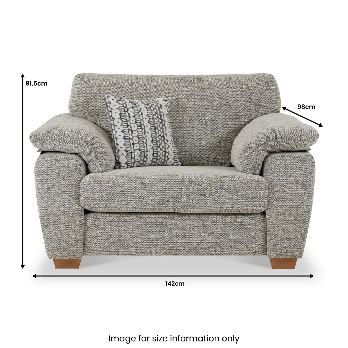 Camden Snuggle Chair Tate Grey Bohor Charcoal from Roseland Furniture