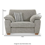 Camden Snuggle Chair Tate Grey Bohor Charcoal from Roseland Furniture