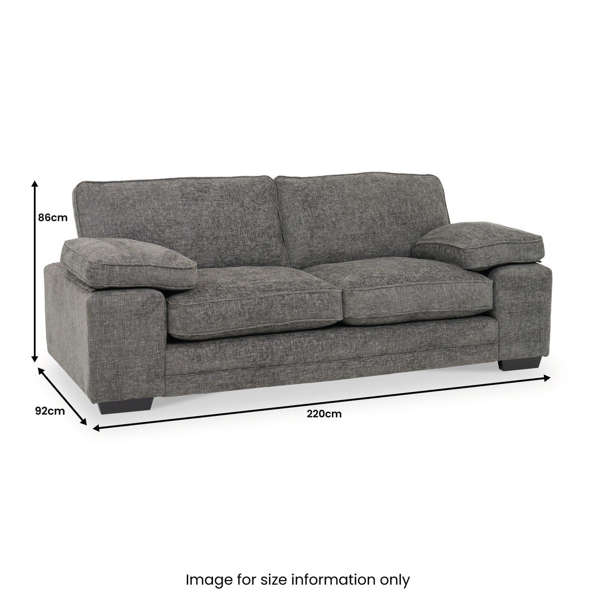 Ralston 3 Seater Sofa Heinz Grey from Roseland Furniture