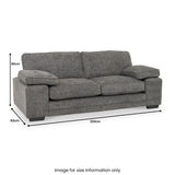 Ralston 3 Seater Sofa Heinz Grey from Roseland Furniture