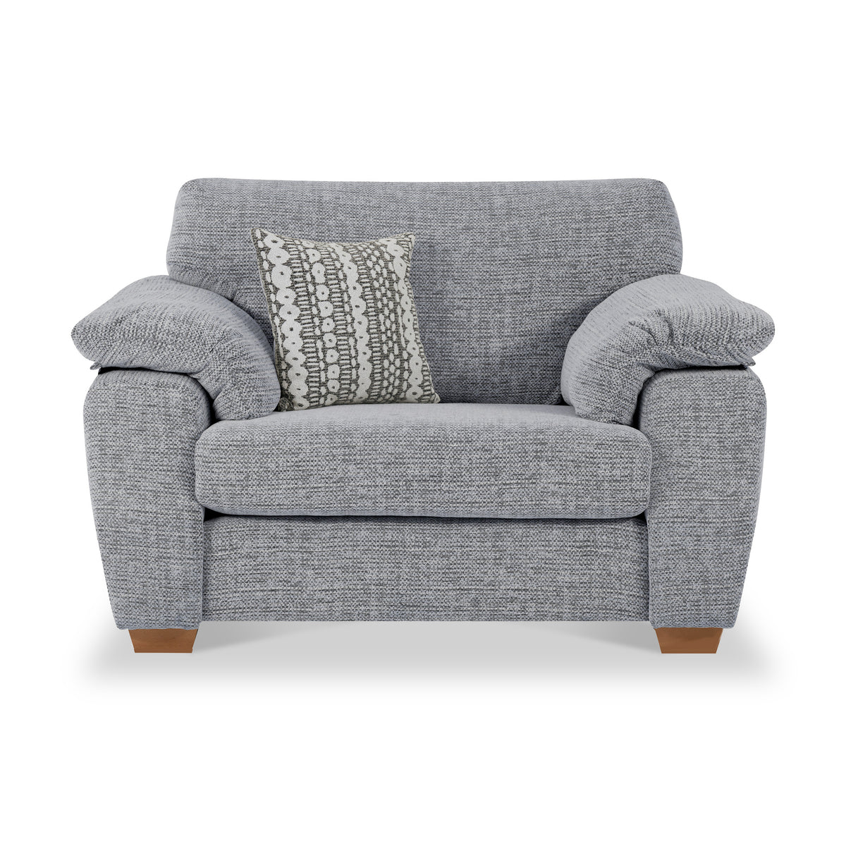 Camden Snuggle Chair Tate Silver Bohor Charcoal from Roseland Furniture