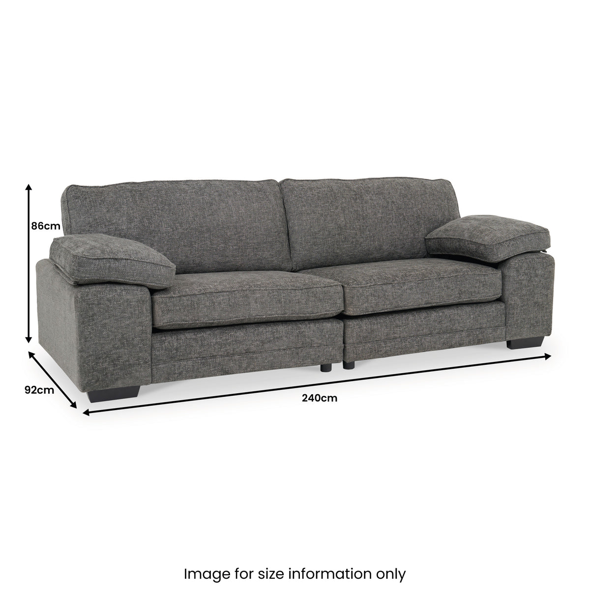 Ralston 4 Seater Sofa Heinz Grey from Roseland Furniture