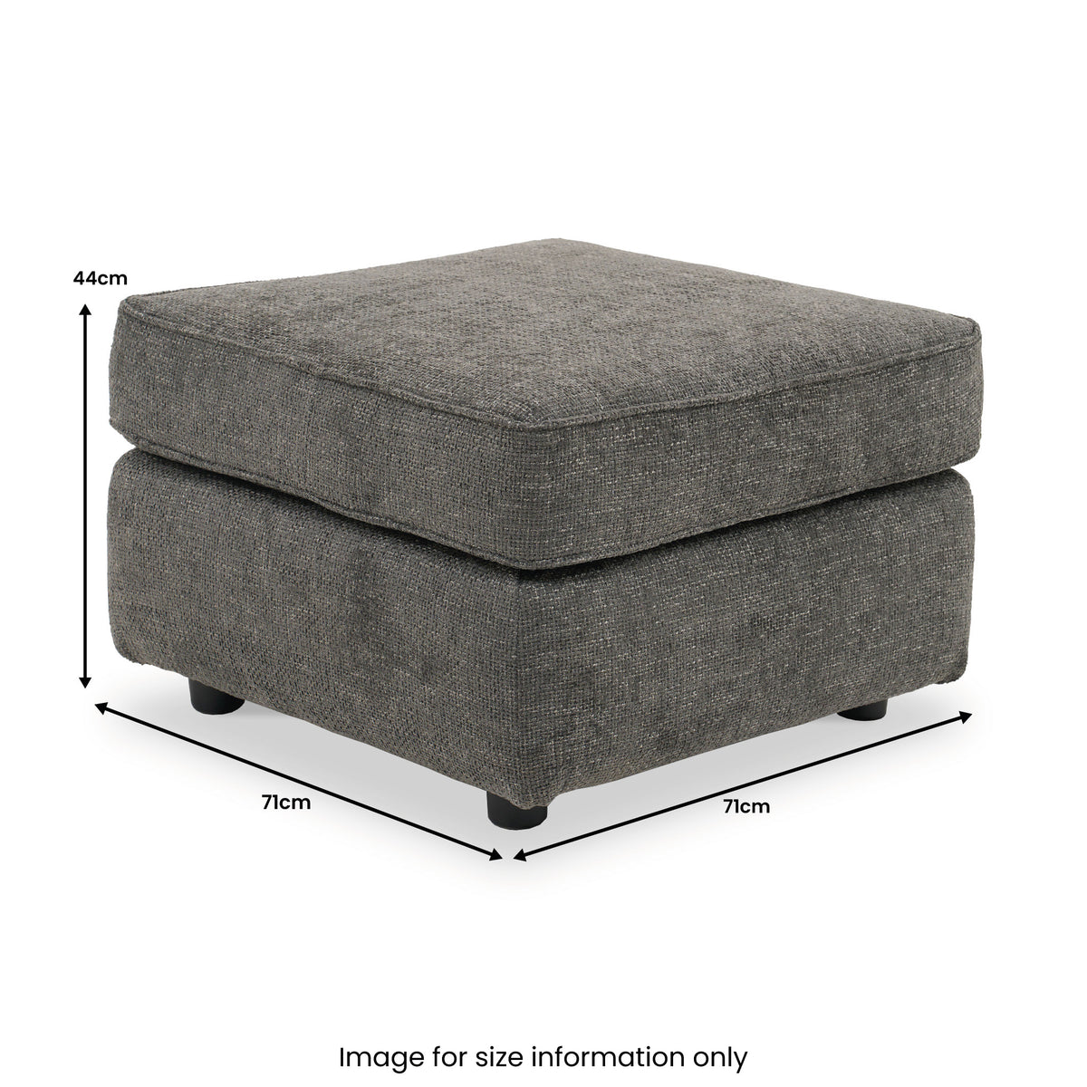 Ralston Standard Footstool Heinz Grey from Roseland Furniture