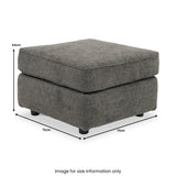 Ralston Standard Footstool Heinz Grey from Roseland Furniture