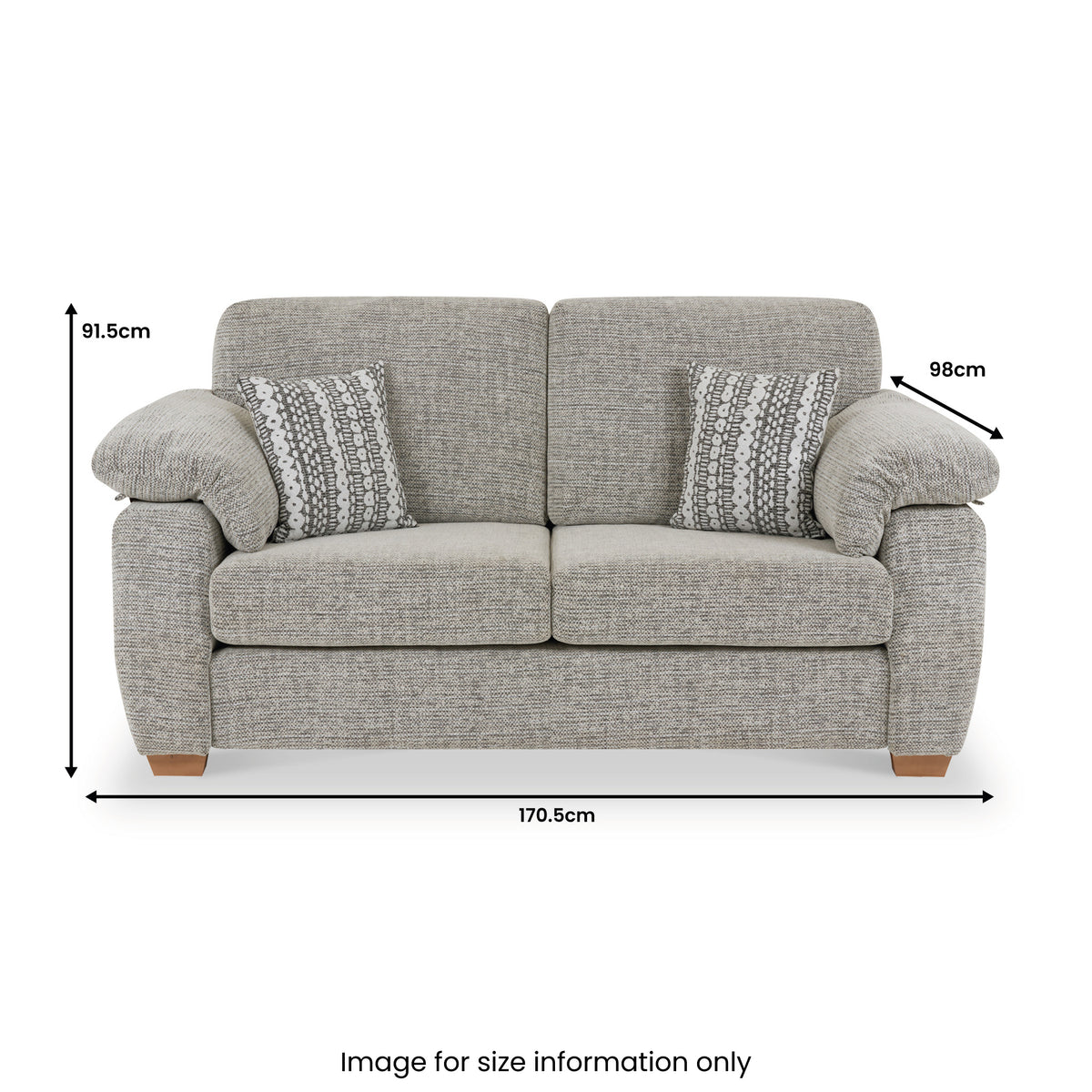 Camden 2 Seater Sofa Tate Grey Bohor Charcoal from Roseland Furniture
