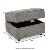 Ralston Storage Footstool Heinz Grey from Roseland Furniture