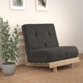 Maggie Single Futon Charcoal from Roseland Furniture