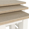Farrow Washed Oak White Nest of Tables  from Roseland Furniture